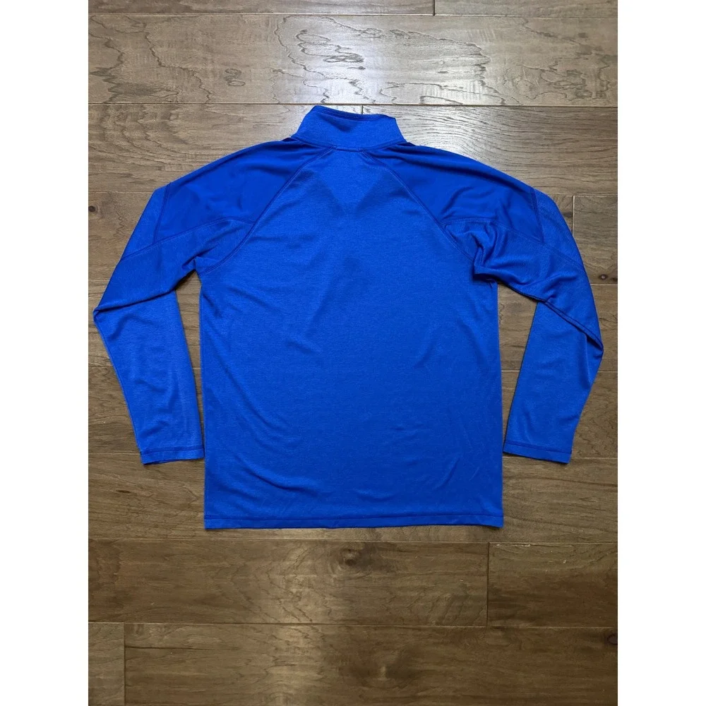 Champion Elite Mens Royal Blue‎ Quarter Zip Mustang Logo Performance Pullover L
